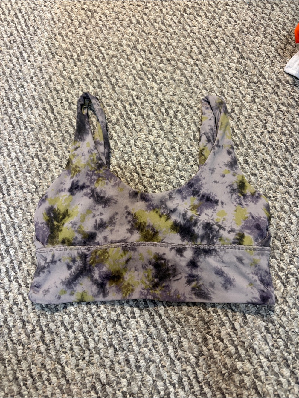 LULULEMON tie -Dye Scoop Neck Sports Bra — Purple & Green